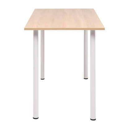 Eettafel 120X60X73 Cm Eikenkleur En Wit