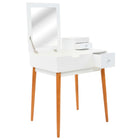 Kaptafel 60x50x86 cm MDF wit met spiegel