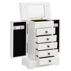 Jewelry Cabinet with Mirror 25x13.5x34 cm MDF