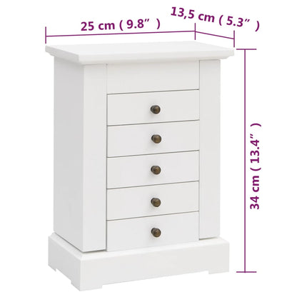 Sieradenkastje Met Spiegel 25X13,5X34 Cm Mdf