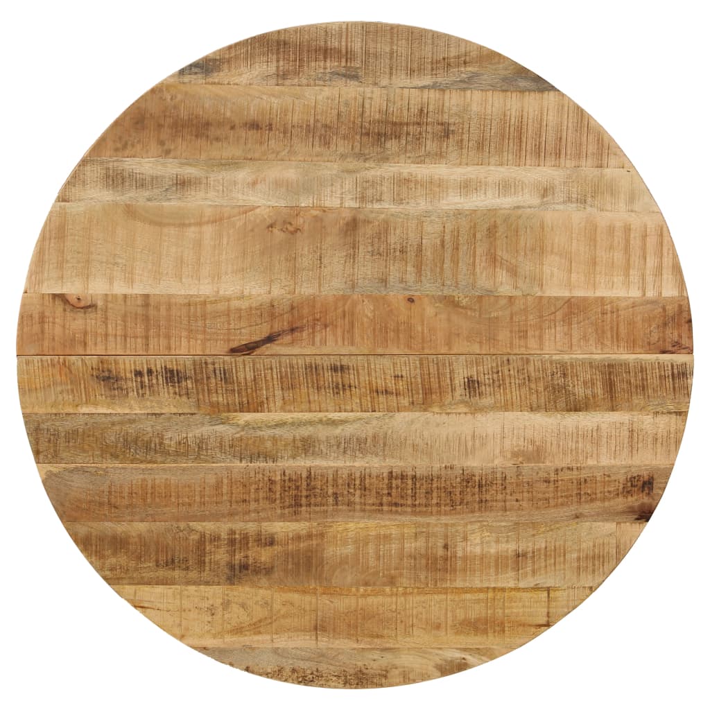 Eettafel 120X77 Cm Massief Ruw Mangohout En Staal Ø 120 x 77 cm