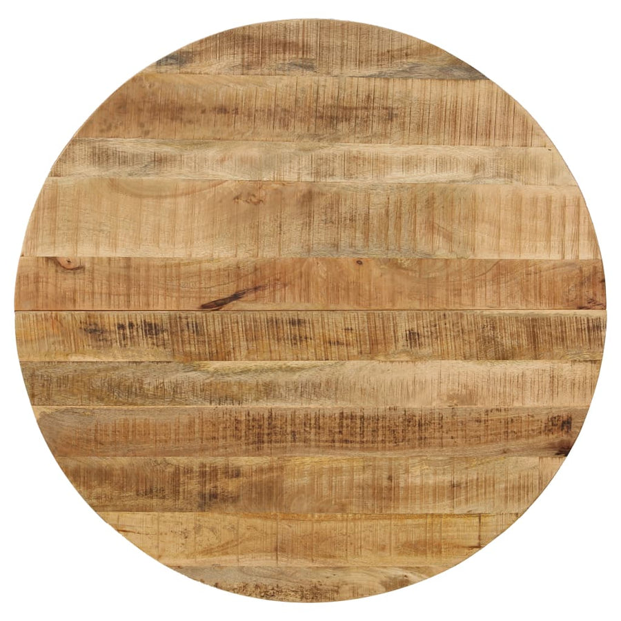 Eettafel 120X77 Cm Massief Ruw Mangohout En Staal Ø 120 x 77 cm