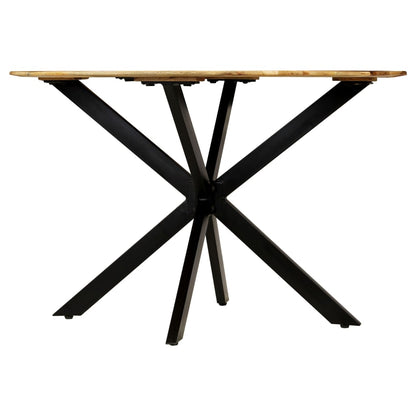 Eettafel 120X77 Cm Massief Ruw Mangohout En Staal Ø 120 x 77 cm