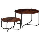 2-Piece Coffee Table Set 60x35 cm Solid Acacia Wood