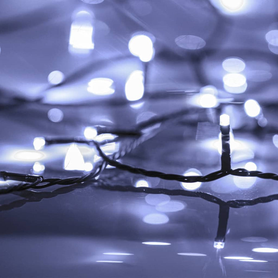 Lichtsnoer 600 LED's voor binnen en buiten IP44 60 m koudwit 60 m Koudwit en zwart
