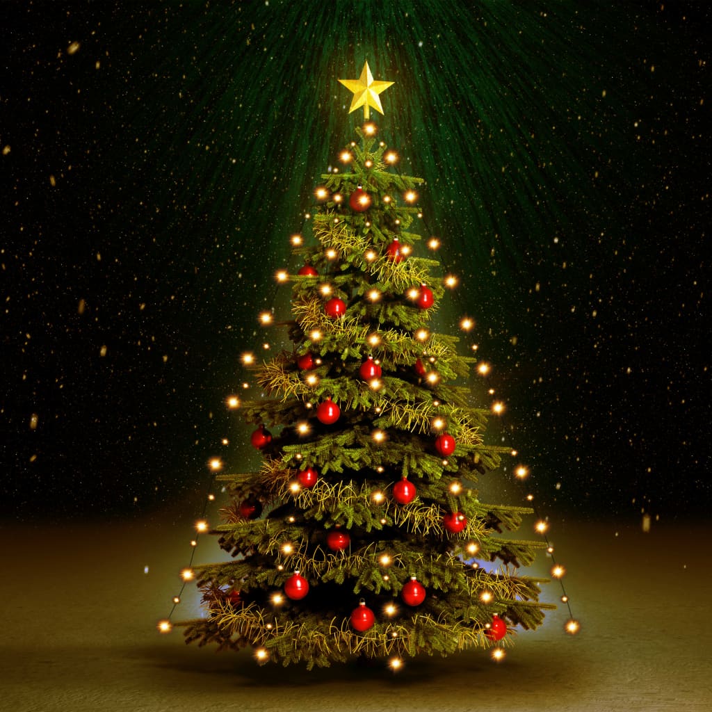 Kerstboomverlichting Met 50 Led's Net 150 cm Warmwit
