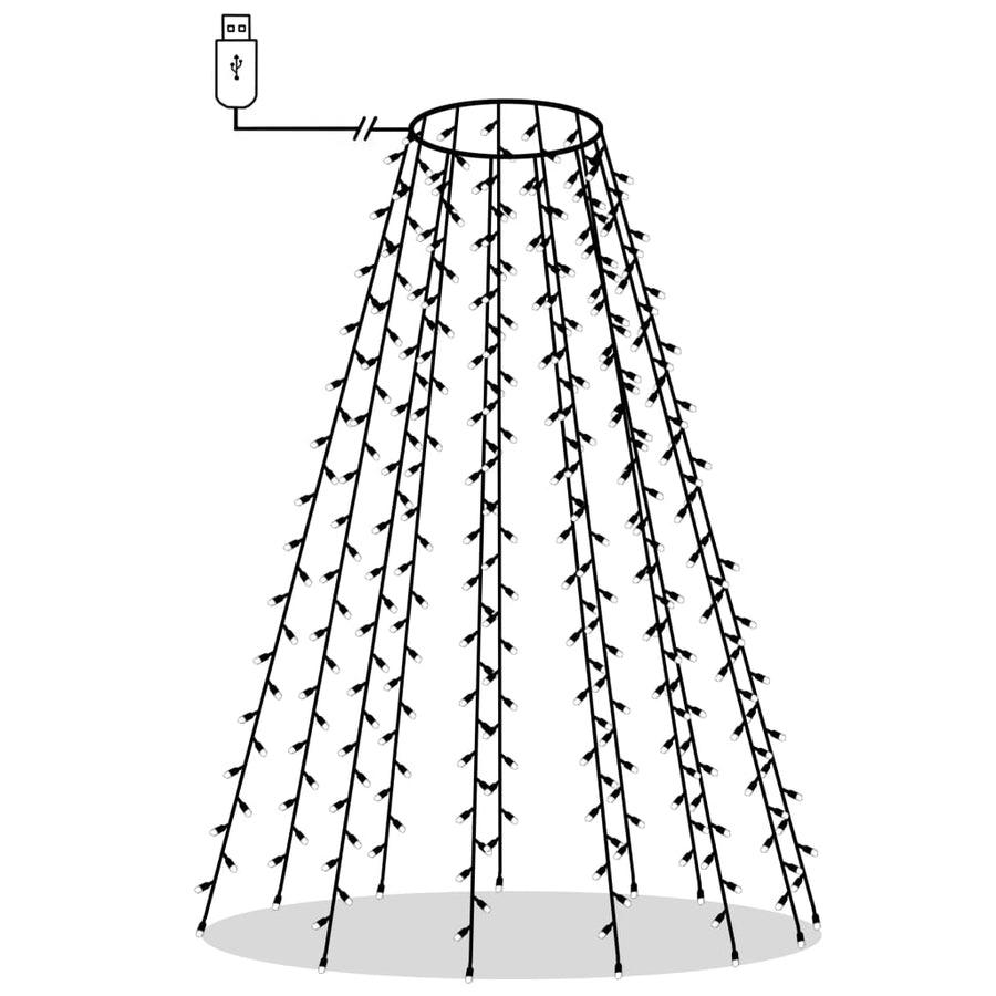 Kerstboomverlichting Met 20 Led's Net 210 cm Warmwit