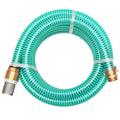 Suction hose with brass couplings 15 m 25 mm green