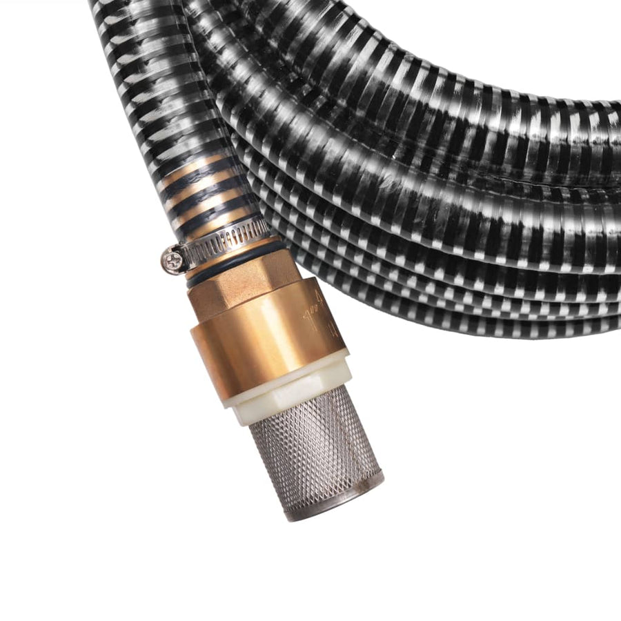 Zuigslang Met Messing Koppelingen 3 M 25 Mm Zwart