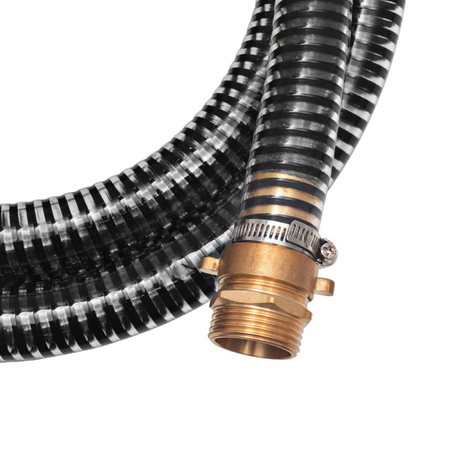Zuigslang Met Messing Koppelingen 3 M 25 Mm Zwart