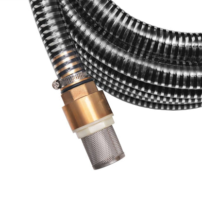 Zuigslang Met Messing Koppelingen 25 Mm 7 m Zwart