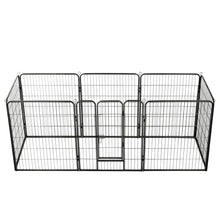 Hondenren met 8 panelen 80x100 cm staal zwart 80 x 100 cm 8 panelen