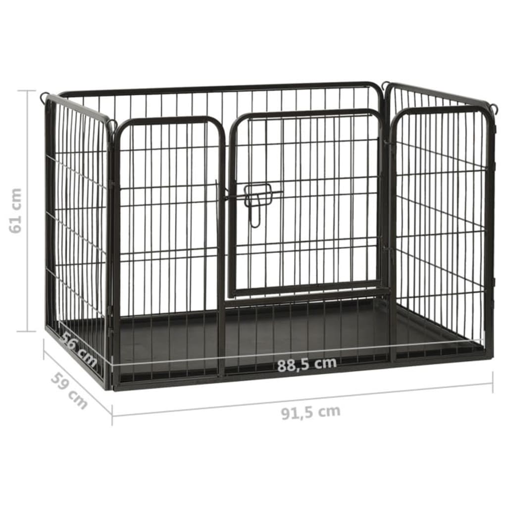 Puppyren Staal 91,5 x 59 x 61 cm