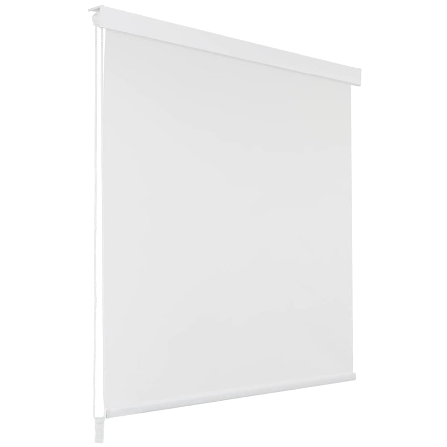 Rolgordijn voor douche 100x240 cm wit 100 x 240 cm Effen wit