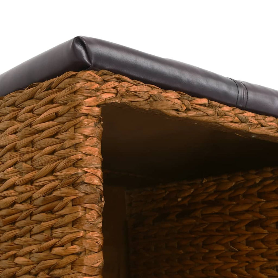 Bankje met 2 manden 71x40x42 cm zeegras bruin 71 x 40 x 42 cm Bruin
