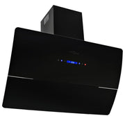 Wandafzuigkap 90 cm 756 m³/u roestvrij staal zwart