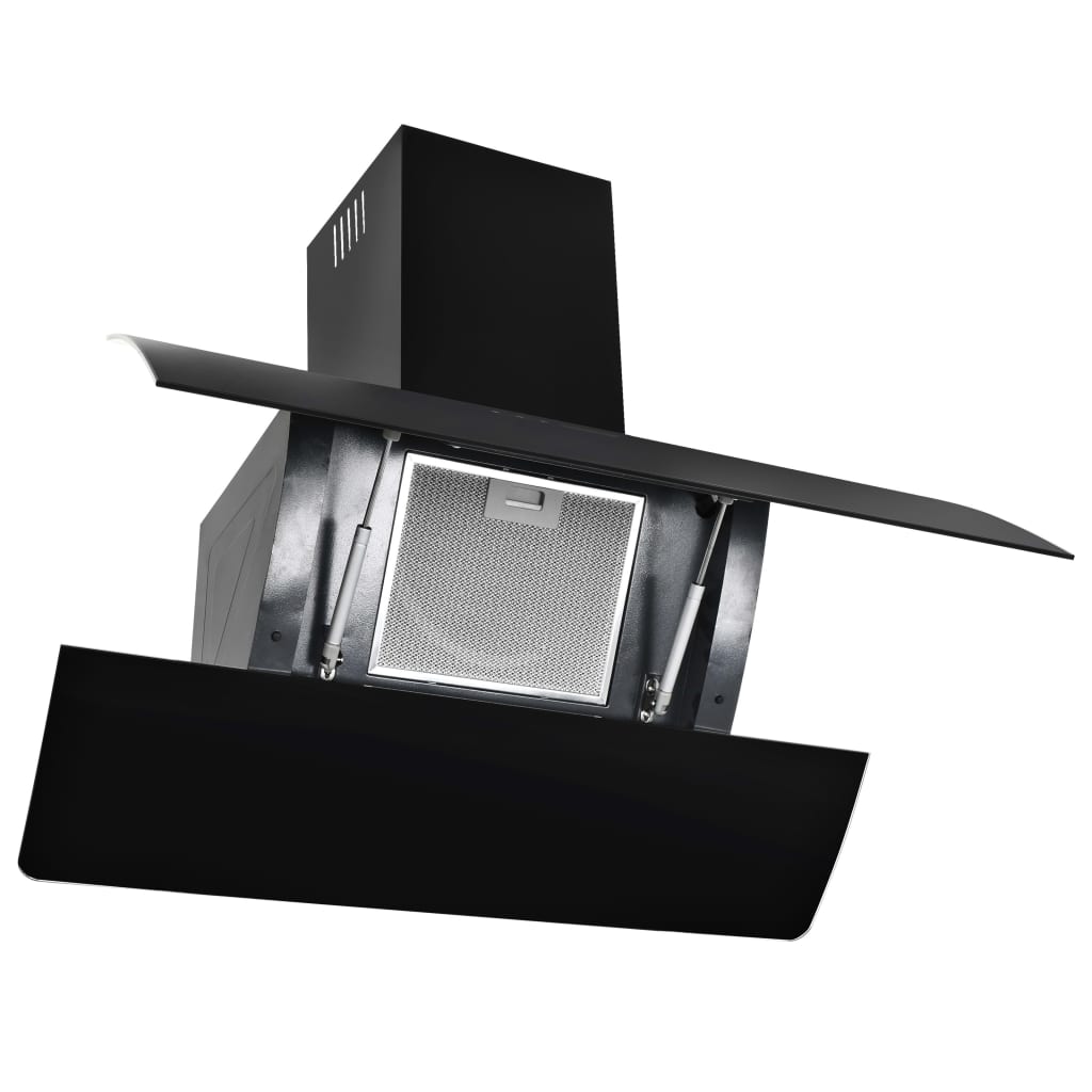 Wandafzuigkap 756 M³/U 90 Cm Roestvrij Staal 90 x 37 x 83 cm Zwart