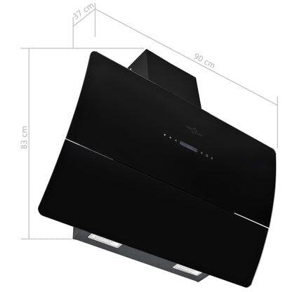 Wandafzuigkap 756 M³/U 90 Cm Roestvrij Staal 90 x 37 x 83 cm Zwart
