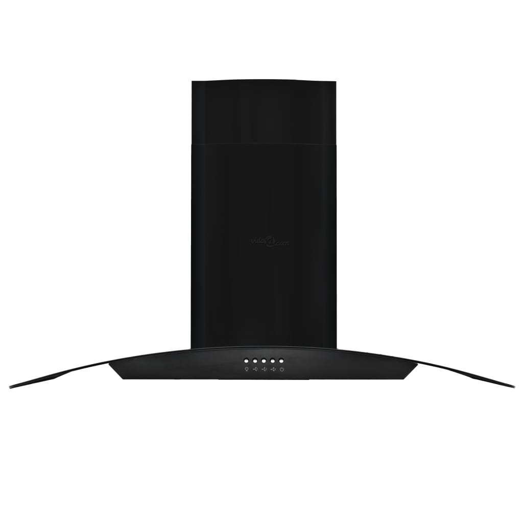 Wandafzuigkap 756 M³/U 90 Cm Roestvrij Staal Zwart 90 x 45 x (46-73) cm