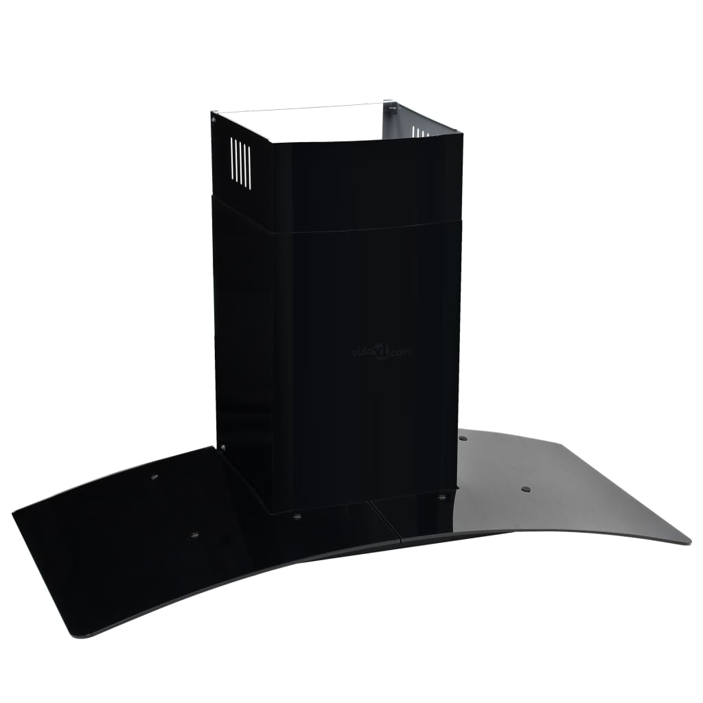 Wandafzuigkap 756 M³/U 90 Cm Roestvrij Staal Zwart 90 x 45 x (46-73) cm
