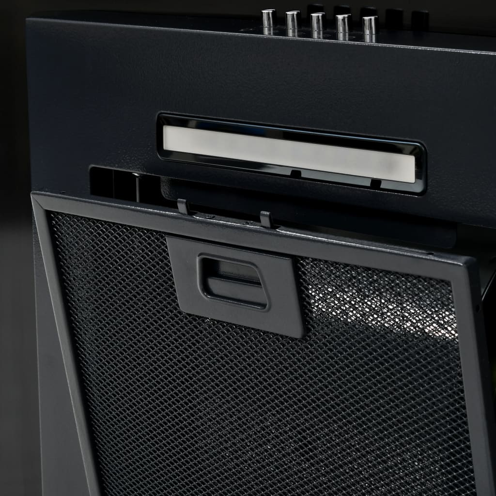 Wandafzuigkap 756 M³/U 60 Cm Roestvrij Staal Zwart 60 x 45 x (43-70) cm