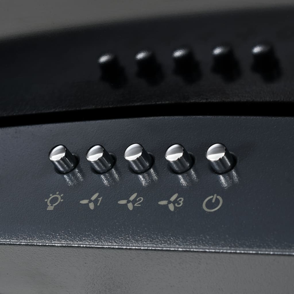 Wandafzuigkap 756 M³/U 60 Cm Roestvrij Staal Zwart 60 x 45 x (43-70) cm