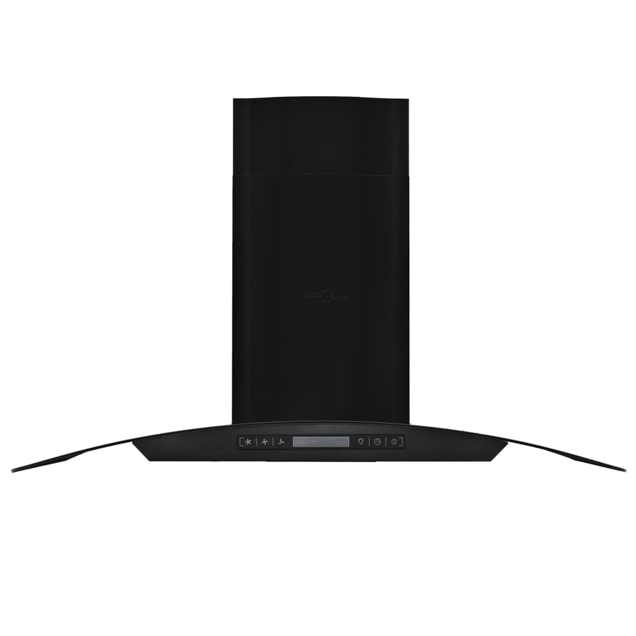 Wandafzuigkap 756 M³/U 90 Cm Roestvrij Staal Zwart 90 x 45 x (46-73) cm