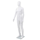 Etalagepop man 175 cm glanzend wit