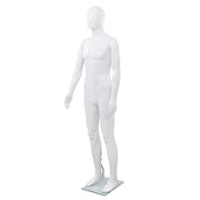 Etalagepop man 175 cm glanzend wit