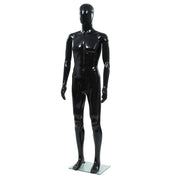 Etalagepop man 185 cm glanzend zwart
