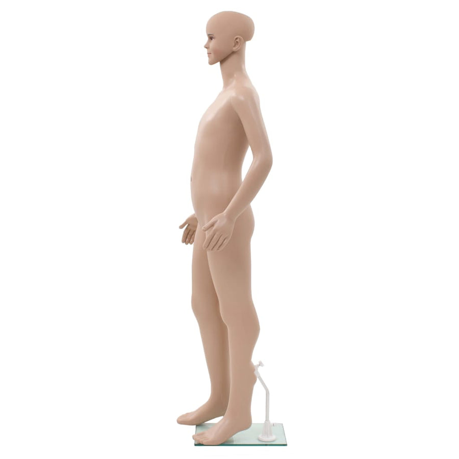 Etalagepop Kind Met Glazen Voet 140 Cm Beige