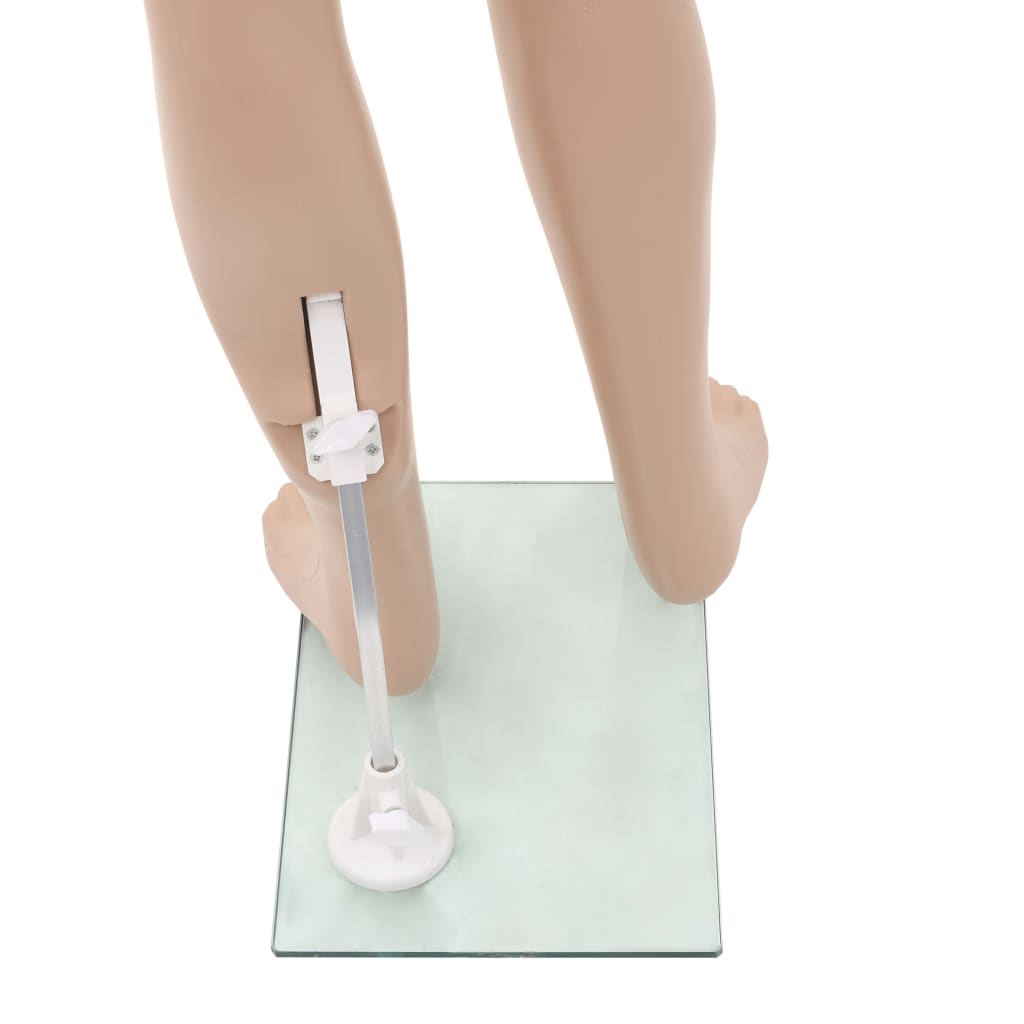 Etalagepop Kind Met Glazen Voet 140 Cm Beige