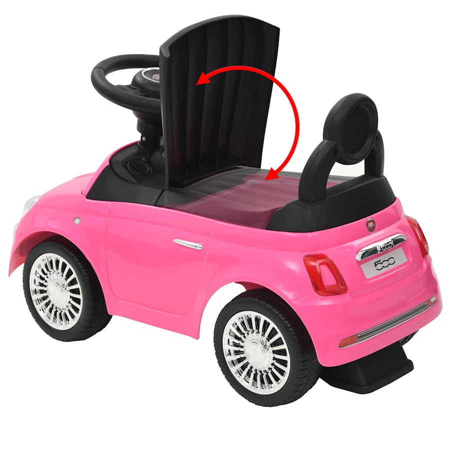 Loopauto Fiat 500 Roze