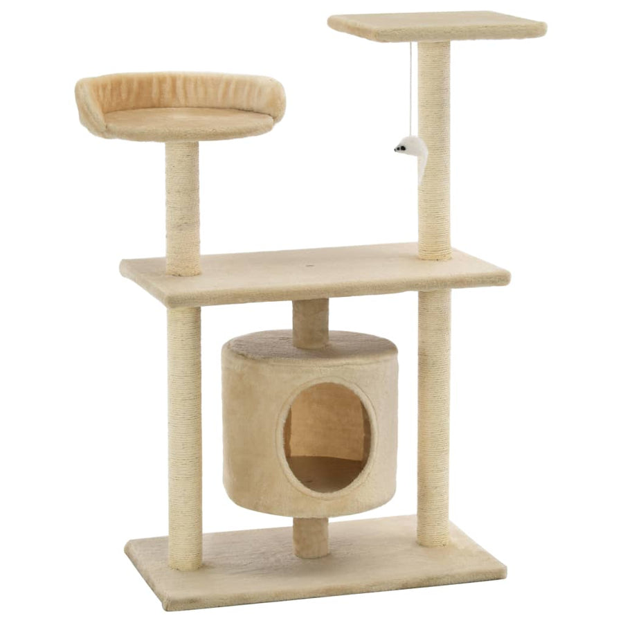 Kattenkrabpaal met sisal krabpalen 95 cm beige Beige