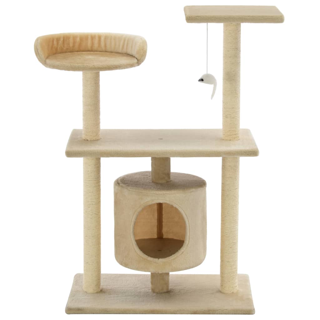 Kattenkrabpaal met sisal krabpalen 95 cm beige Beige