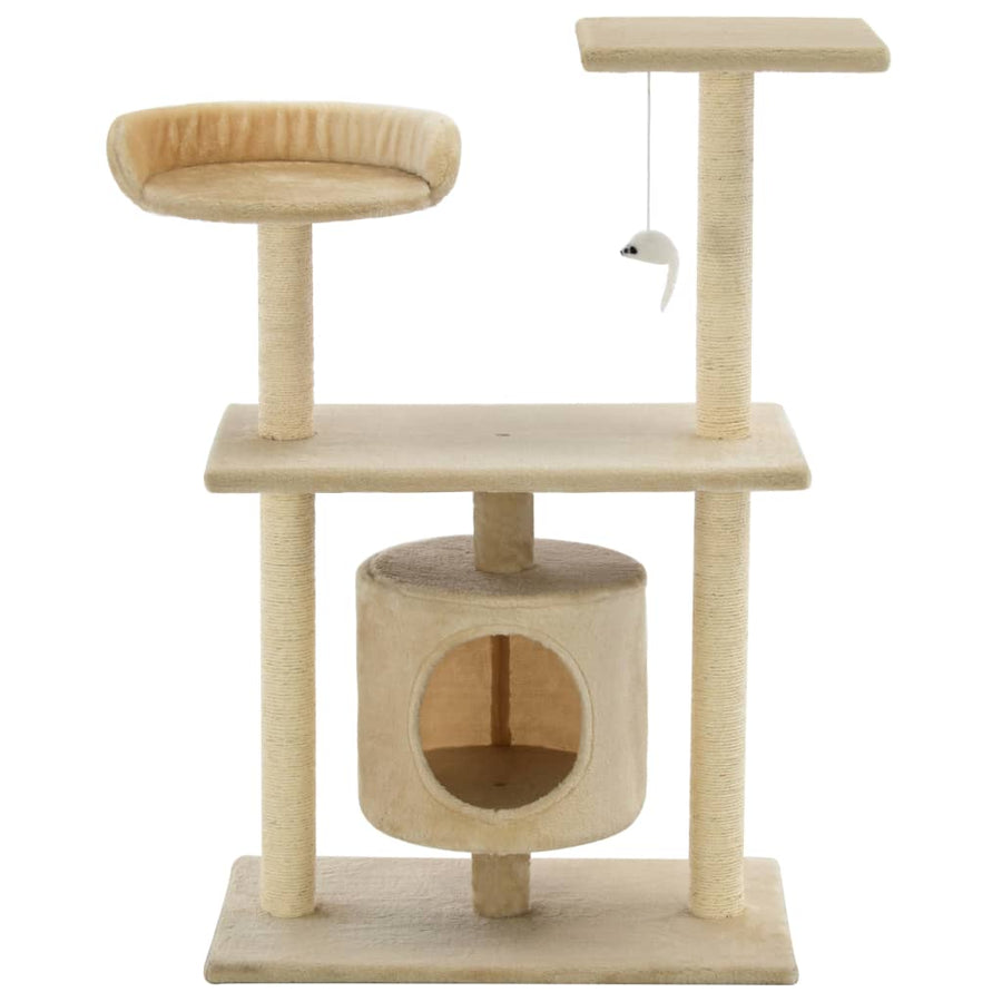 Kattenkrabpaal met sisal krabpalen 95 cm beige Beige
