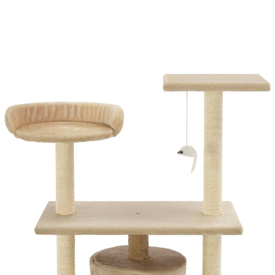 Kattenkrabpaal met sisal krabpalen 95 cm beige Beige