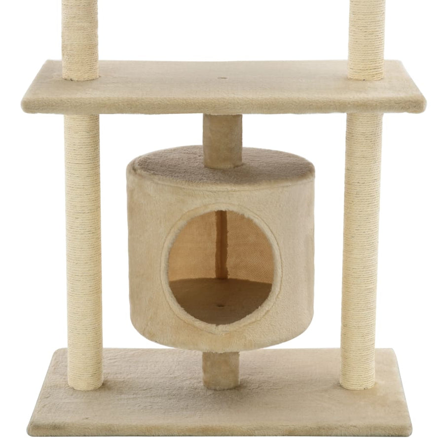 Kattenkrabpaal met sisal krabpalen 95 cm beige Beige