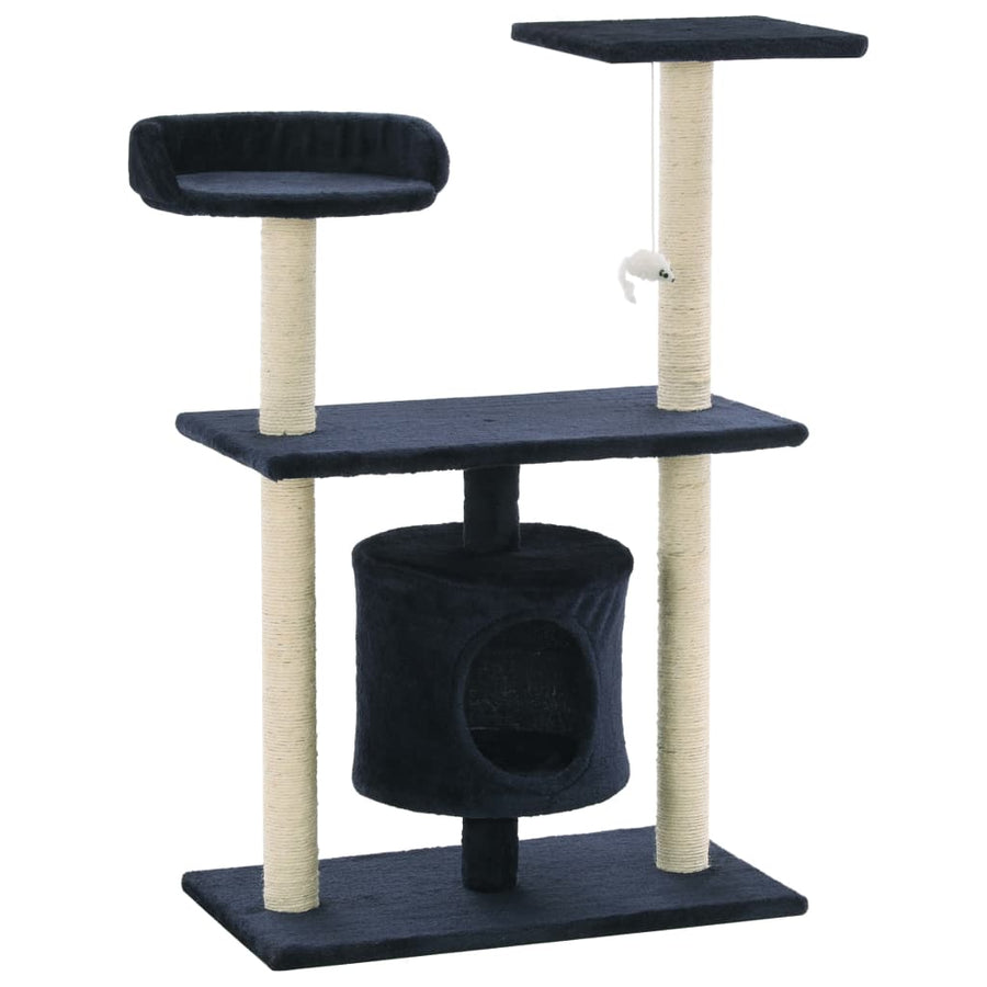 Kattenkrabpaal met sisal krabpalen 95 cm donkerblauw Donkerblauw