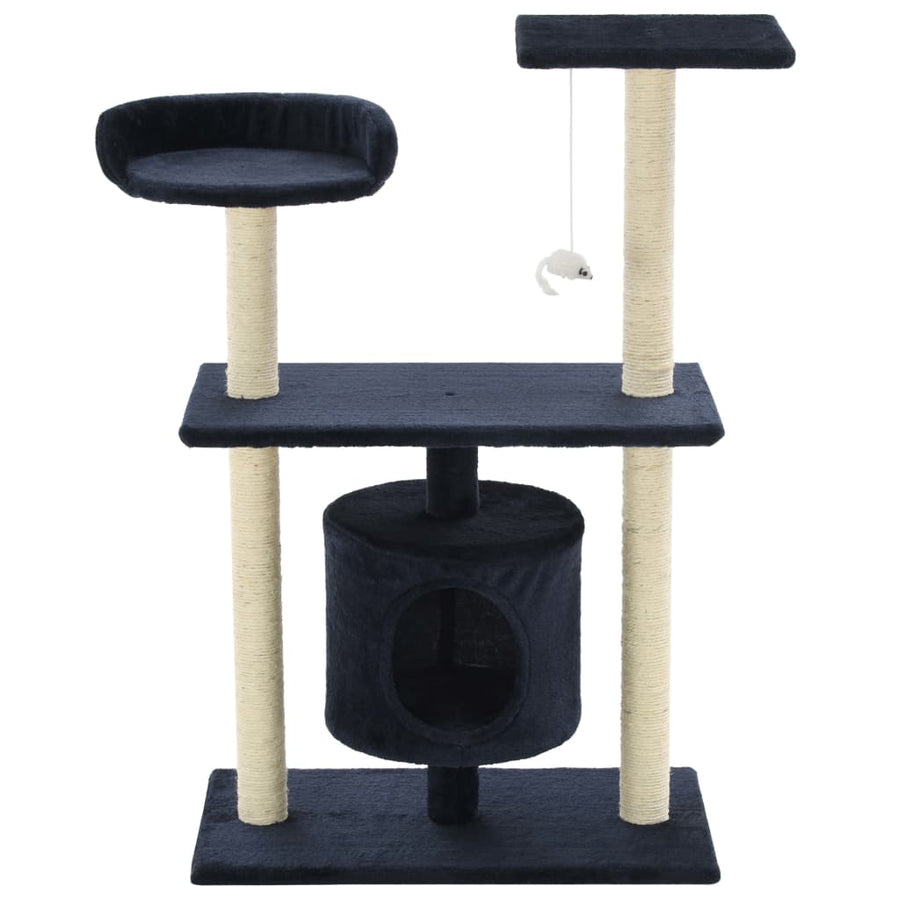 Kattenkrabpaal met sisal krabpalen 95 cm donkerblauw Donkerblauw