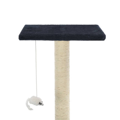 Kattenkrabpaal met sisal krabpalen 95 cm donkerblauw Donkerblauw