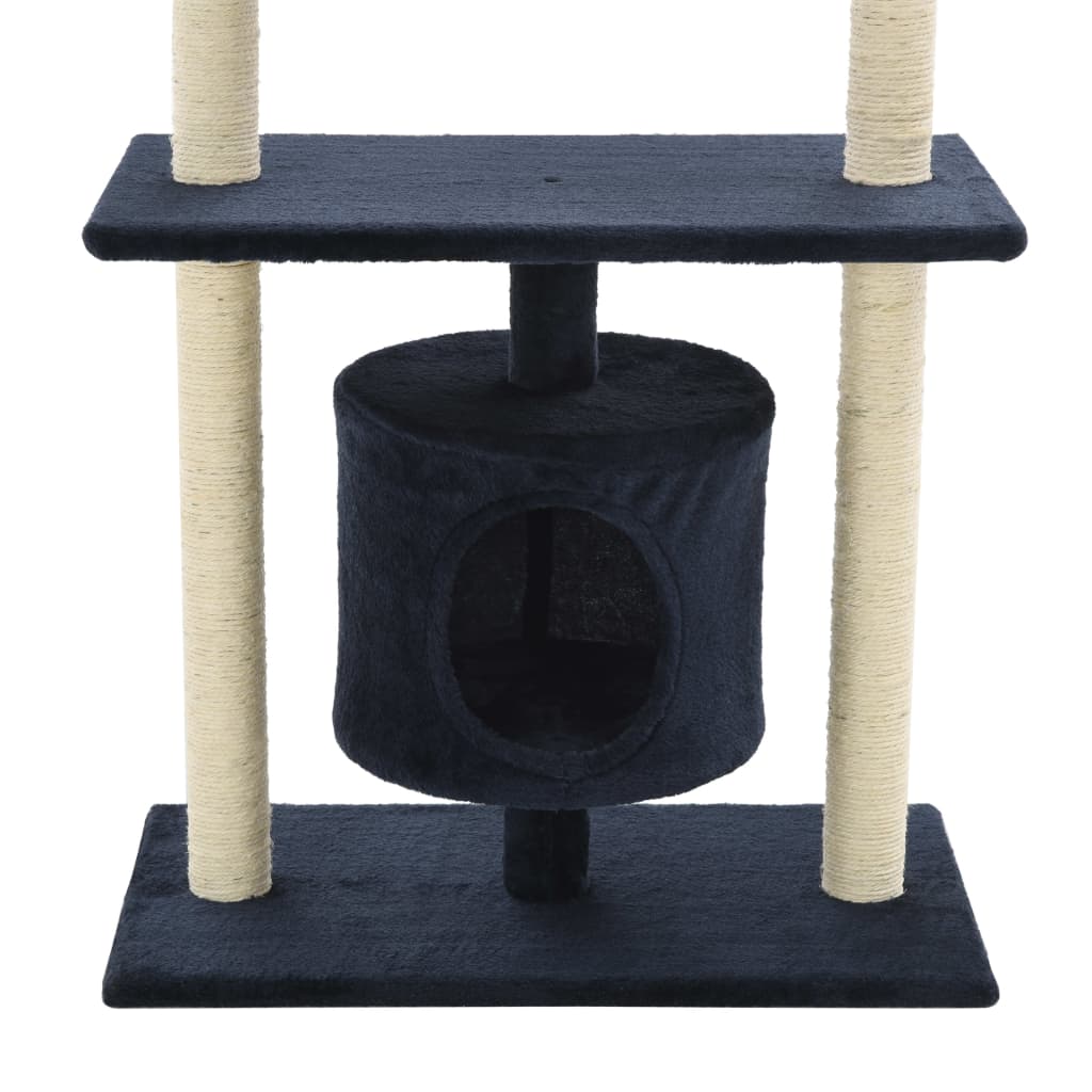 Kattenkrabpaal met sisal krabpalen 95 cm donkerblauw Donkerblauw