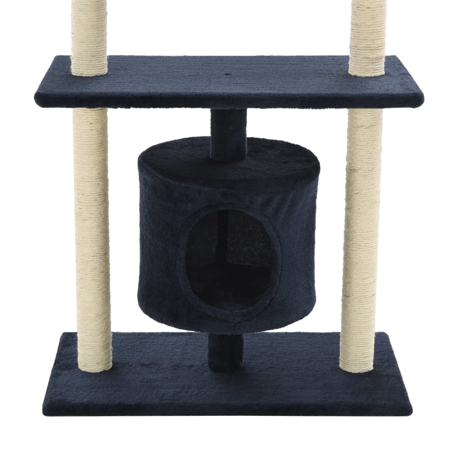 Kattenkrabpaal met sisal krabpalen 95 cm donkerblauw Donkerblauw
