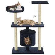 Kattenkrabpaal 95 cm donkerblauw sisal