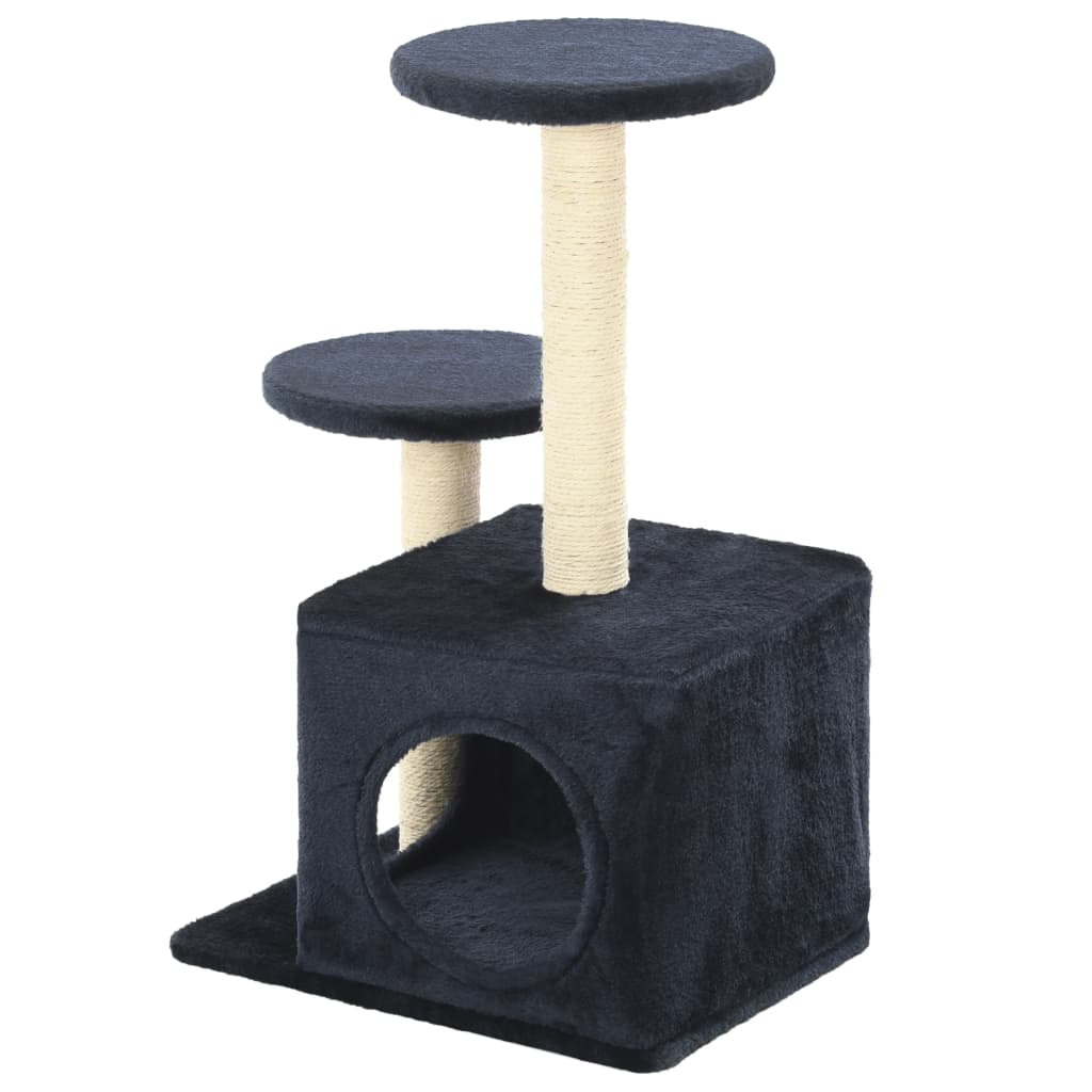 Kattenkrabpaal met sisal krabpalen 60 cm donkerblauw Donkerblauw