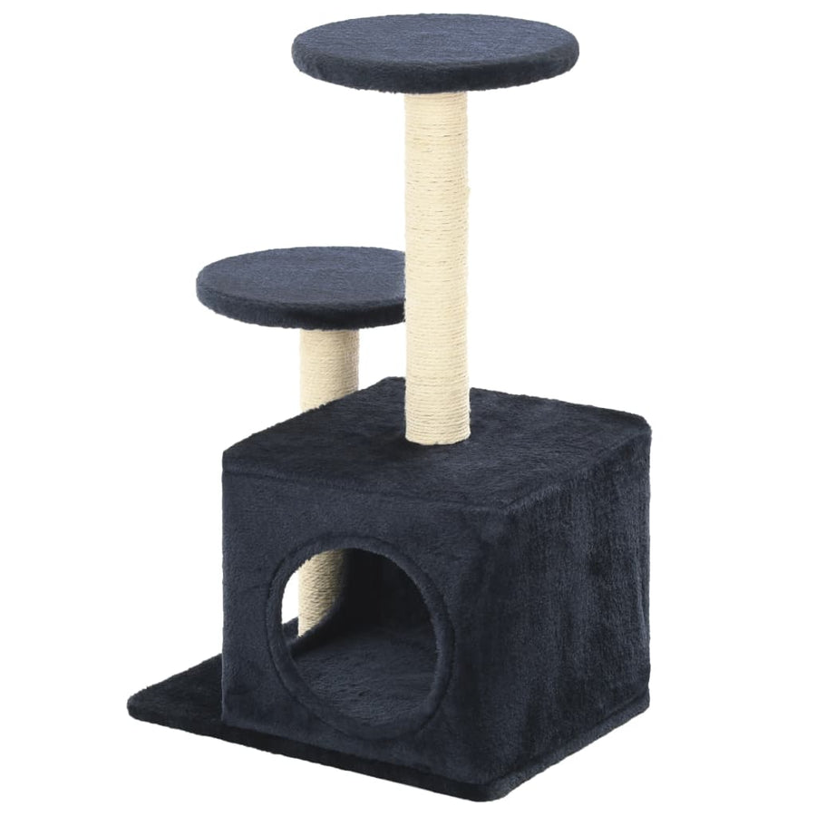 Kattenkrabpaal met sisal krabpalen 60 cm donkerblauw Donkerblauw