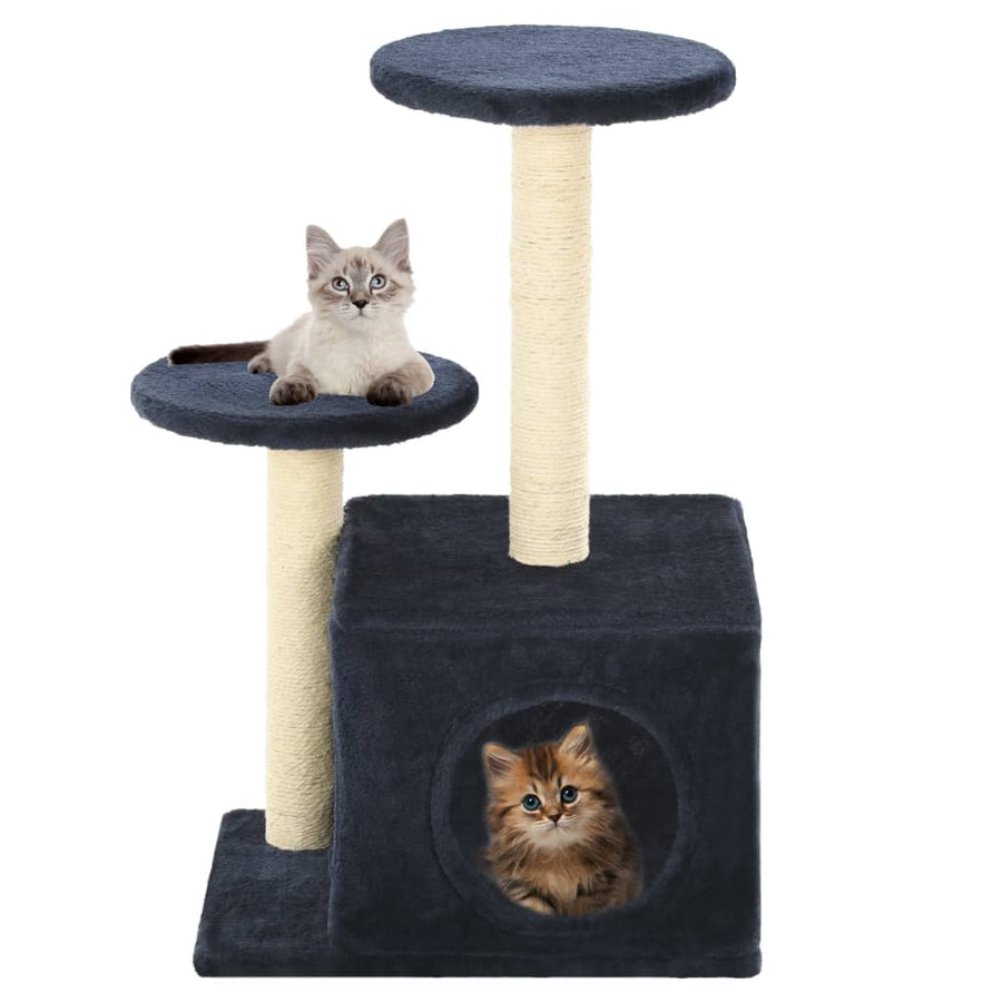 Kattenkrabpaal met sisal krabpalen 60 cm donkerblauw Donkerblauw