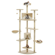 Kattenkrabpaal 203 cm beige wit