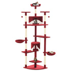 Cat Scratching Post with Sisal Scratch Posts 203 cm Red and White