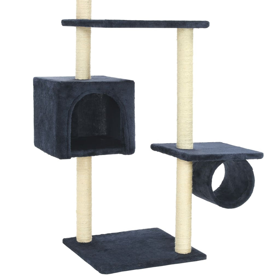 Kattenkrabpaal met sisal krabpalen 260 cm donkerblauw Donkerblauw